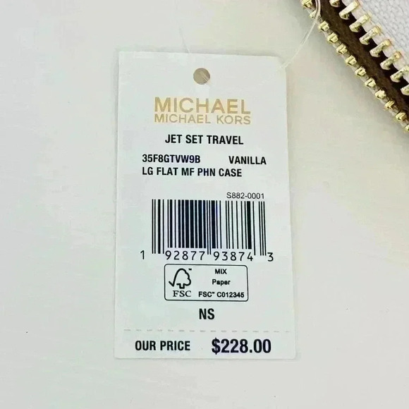 Michael Kors wallet phone case vanilla signature new - Picture 4 of 4